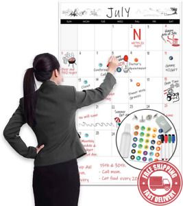 X  Large  Dry  Erase  Wall  Calendar  -  24 &#034; X  36 &#034;  Premium  Vertical  Oversi