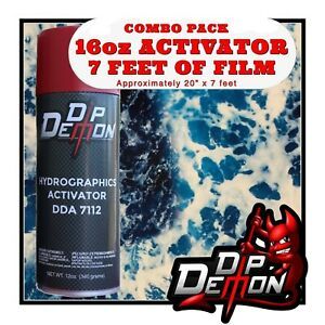 16oz hydrographic film / activator Ocean Rip Tide hydro dip dipping wizard