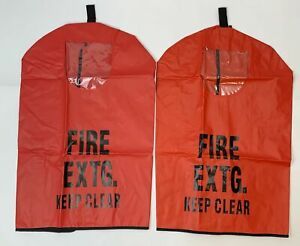Lot of 2 Genuine FEC2W Red Extinguisher Cover with Window