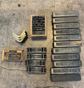 Letterpress Foundry Type Ornaments, Quoins, Gauge Pins Platen Press