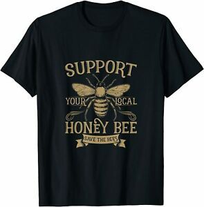 NEW LIMITED Vintage Bee Premium Gift Idea Fun Tee T-Shirt S-3XL