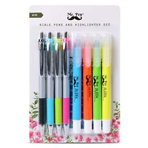 Mr. Pen- Bible Highlighters And Pens No Bleed, 8 Pack, Bible Journaling Kit, Bib