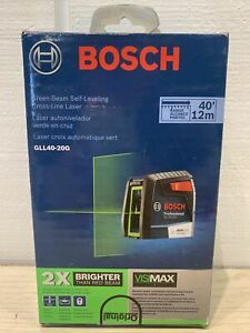 Bosch GLL40-20G 40&#039; Self Leveling Cross Line Laser W/ VisiMax Green Beam NEW
