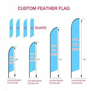 Custom Feather Flag Double Side Signs Graphic Printing Beach Bowflag Teardrop