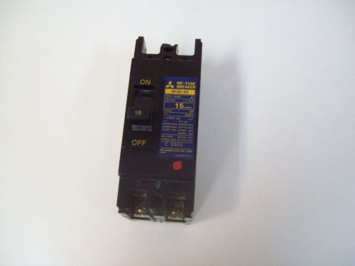 Mitsubishi nf30-ss 15a 600v 2-pole no fuse circuit breaker - free shipping!!! for sale