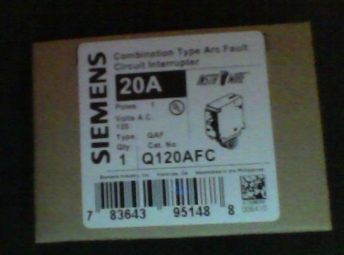 1 Siemens Q120AFC 20-Amp Combination Arc Fault Circuit Interrupter  pole 1