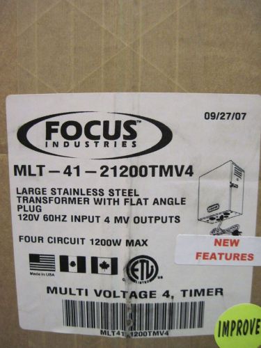 Focus industries mlt-412-1200tmv4 1200 watt stainless transformer***new** for sale