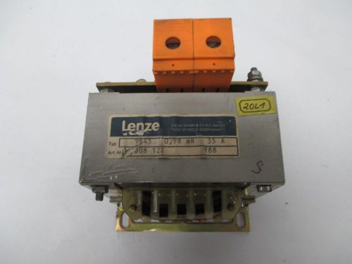 Lenze 308 122 type 9645 0.98mh 35a amp line reactor d308397 for sale