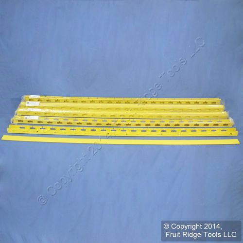 5 Leviton Yellow Fiber Patch Panel Raceway Slotted Ducts Conduit 2&#034;x2&#034; S2DCT-5CS