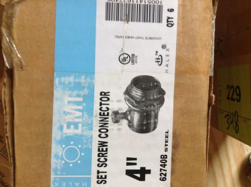 4&#034; steel emt set screw connector  1 box of 6 pcs total 62740b for sale