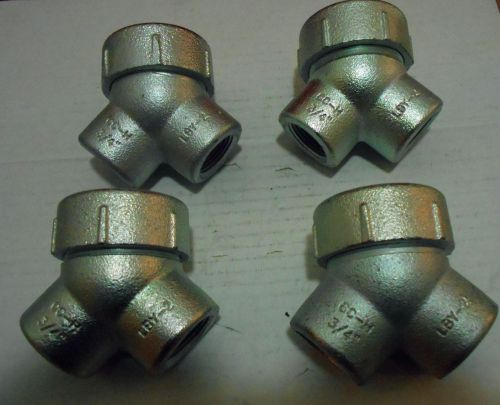New, 4 pcs, crouse-hinds lby25 explosion proof elbow outlet box 3/4&#034; npt. for sale