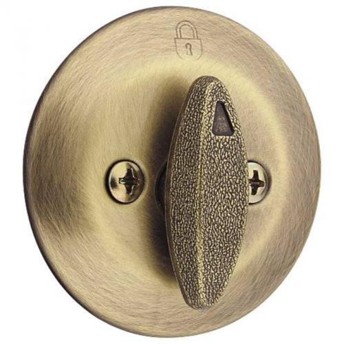 Single side deadbolt 2 3/8&#034; antique brass 663 5 kwikset passage locks 663,5 for sale