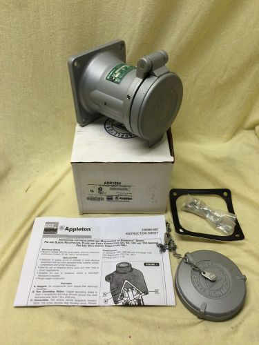 New appleton adr1034 100-amp pin&amp;sleeve receptacle 100a 3w4p ar1042 new in box for sale