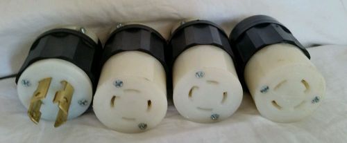 Leviton 2 l15-30r (2723) turnlok connector and 1 l16-30r(2733)&amp;1 l15-30p (2721) for sale