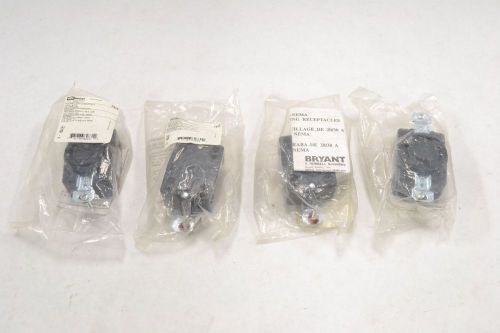 LOT 4 BRYANT 7410 ELECTRIC LOCKING RECEPTACLE OUTLET 20A AMP 120/208V-AC B294727