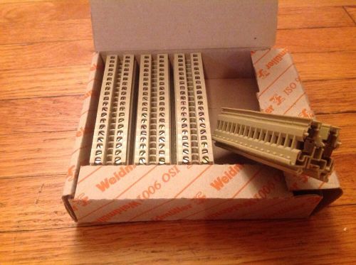Weidmuller Terminal Block Set of 76 in Box 0697160000 NEW! 300V 10A AWG 26 to 10