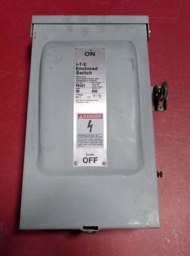 Siemens 30 amp safety switch fr351 600 vac  3r bf for sale