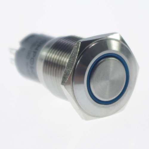 1 x 16mm OD LED Ring Illuminated Momentary 1NO 1NC Push Button Switch