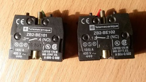 ZB2-BE102 , ZB2-BE101. Electric / Telemecanique Contact Block , 1NC , 1NO