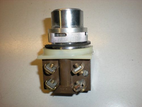 Square d momentary pushbutton switch - no &amp; nc contacts - tests ok for sale