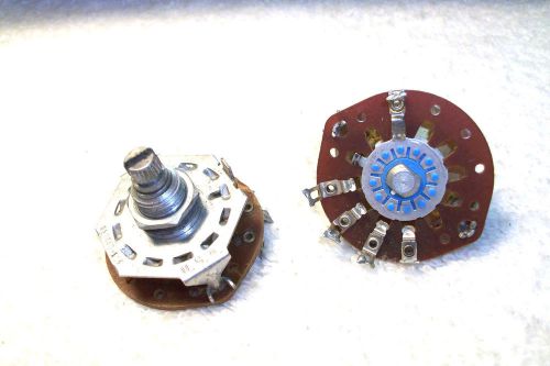 TWO Single Pole / Four Throw  Rotary switches   (one throw is &#034;OFF&#034;)