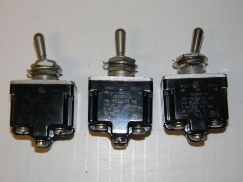 AVIATION TOGGLE SWITCHES, LOT OF 3, US MADE BY MICRO, DPDT, ON-OFF-ON, MIL SPEC