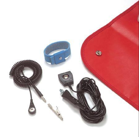 Pomona 6087 field service kit, red,esd. esd mat 18&#034;x 22&#034; wrist strap, cord for sale