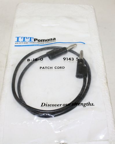 Itt pomona b-18-0 / 9143 5 banana plug patch cord cable stackable 18&#034; for sale