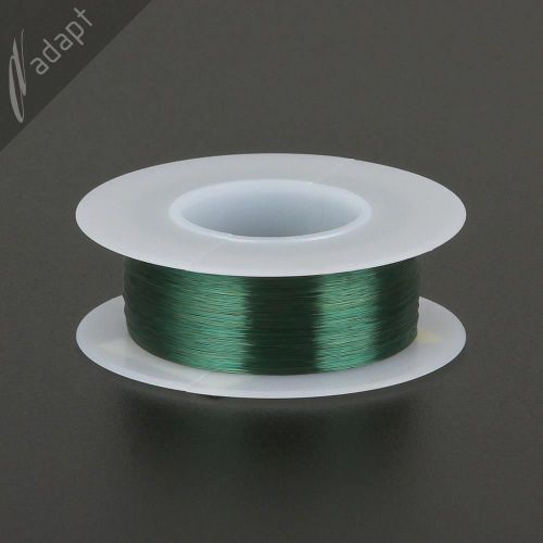 Magnet Wire, Enameled Copper, Green, 38 AWG (gauge), 155C, ~1/8 lb, 2413&#039; SPN
