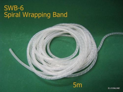 SWB-6 Spiral Wrapping Band Dia. 6mm Cable Manager  5M 16 FT #7Ca1