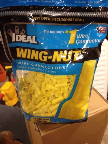 NEW Ideal Wing-Nuts 30-651 Qty 500 Yellow  Lot Sale Of (2) Bags