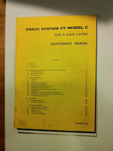 Original Fanuc 6T-Model &#034;C&#034;  Maintenance Manual   B-53205E/01