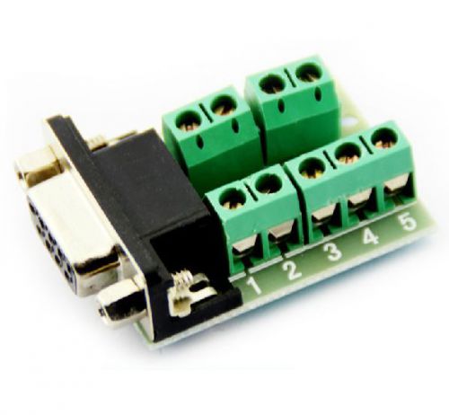 2pcs db9 female adapter signals terminal module rs232 to terminal for sale