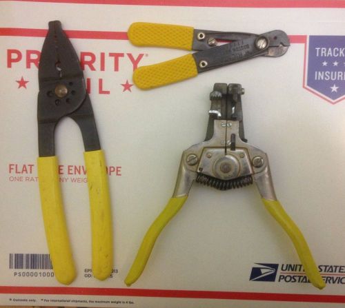 SET OF WIRE STRIPPERS ,CUTTING AND CRIMPER TOOLS