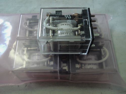 Omron ly2-0-dc24 relay,e-mech,10a,24dc,vol-rtg 250/125 ac/dc,8-pin (lot of 3) for sale