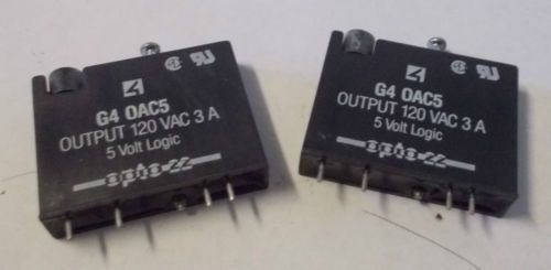 Opto 22 g4oac5 ac output module,120vac 3a,5 volt logic (lot of 2) for sale