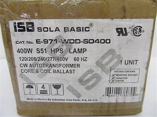 Isb, e-971-wdp-s0400, 400 watt, s51 hp sodium lamp ballast for sale