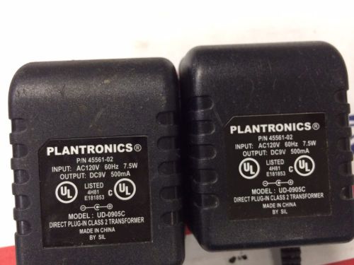 lot 02 of used Plantronics 45561-02 AC Power Supply Charger Adapter