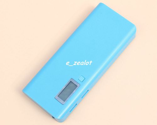 Blue 5v 2a 1a dual-usb 18650 battery mobile power bank charger box perfect for sale