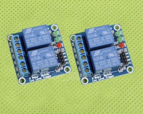 2pcs 12v 2-channel relay module low level triger relay shield for arduino for sale