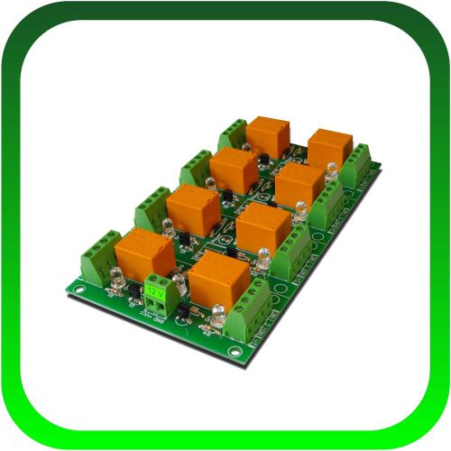 8 RELAY BOARD (JQC-3FC/T73) ready for your PIC, AVR project - 12V