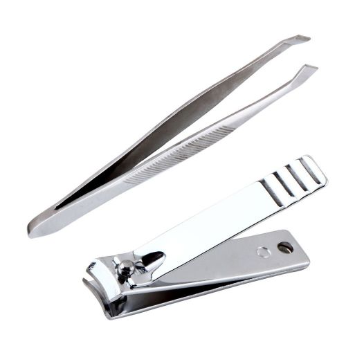 All purpose precision tweezer stainless anti-static tool hair removal new sn for sale