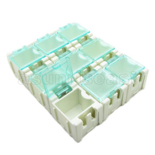 50 x white mini electronic component parts case box laboratory storage smt smd for sale