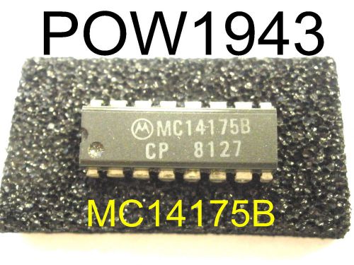 MOTOROLA MC14175B QUAD TYPE-D FLIP-FLOP, 16 PIN DIP, NOS