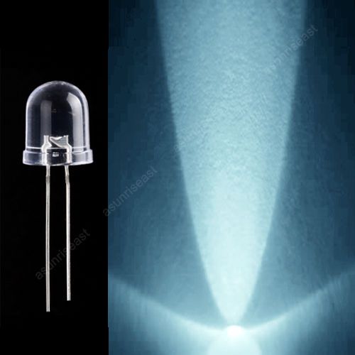 50x10mm superbright white round water clear led light lamp 14000mcd for sale