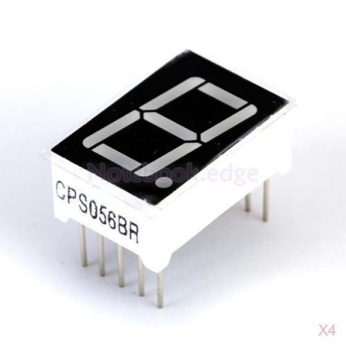 4x 10pcs One Digit Red LED Display Common Anode Size 0.7 x 0.5 inch High Quality