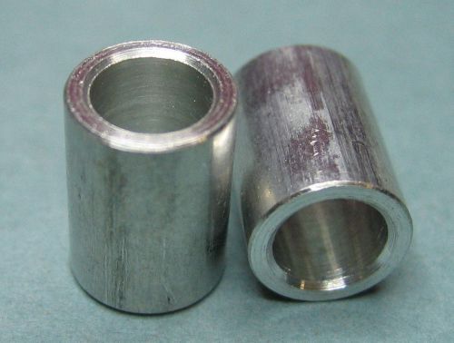 40 - pieces aluminum spacer standoff 7/16&#034;-long 5/16&#034;-o.d. 0.215&#034;-i.d. for sale