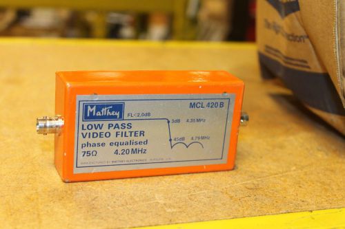 Matthey Low Pass Video Filter MCL 420B