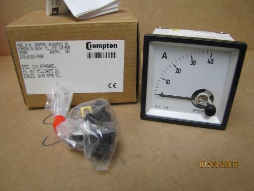 Crompton Panel Meter 243-01AG-FANP 1 Milliamps DC 40A 40 A Amps DC 2-7/8&#034; New