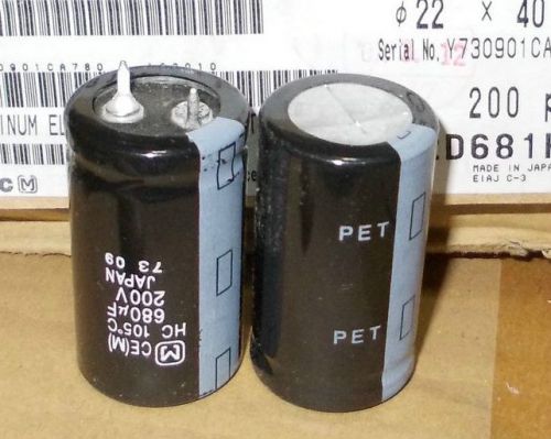 2pcs CAHC 200V680UF Panasonic Electrolytic capacitor 22*40mm 105C MADE IN JAPAN
